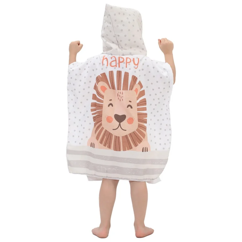 Albornoz infantil con capucha de microfibra para niños - imagen 3