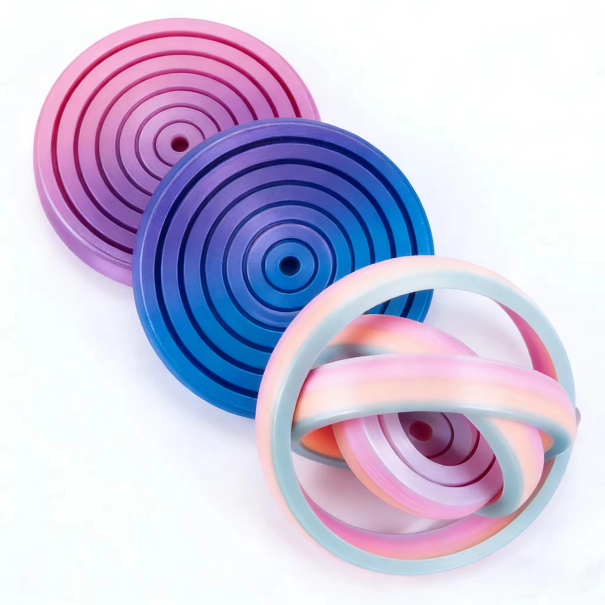 Spinner antiestrés de 7 anillos impreso en 3D - Juguete sensorial - imagen 2