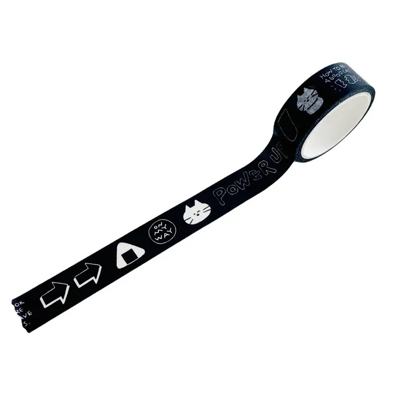 Cinta washi adhesiva decorativa con diseño graffiti para manualidades - imagen 2