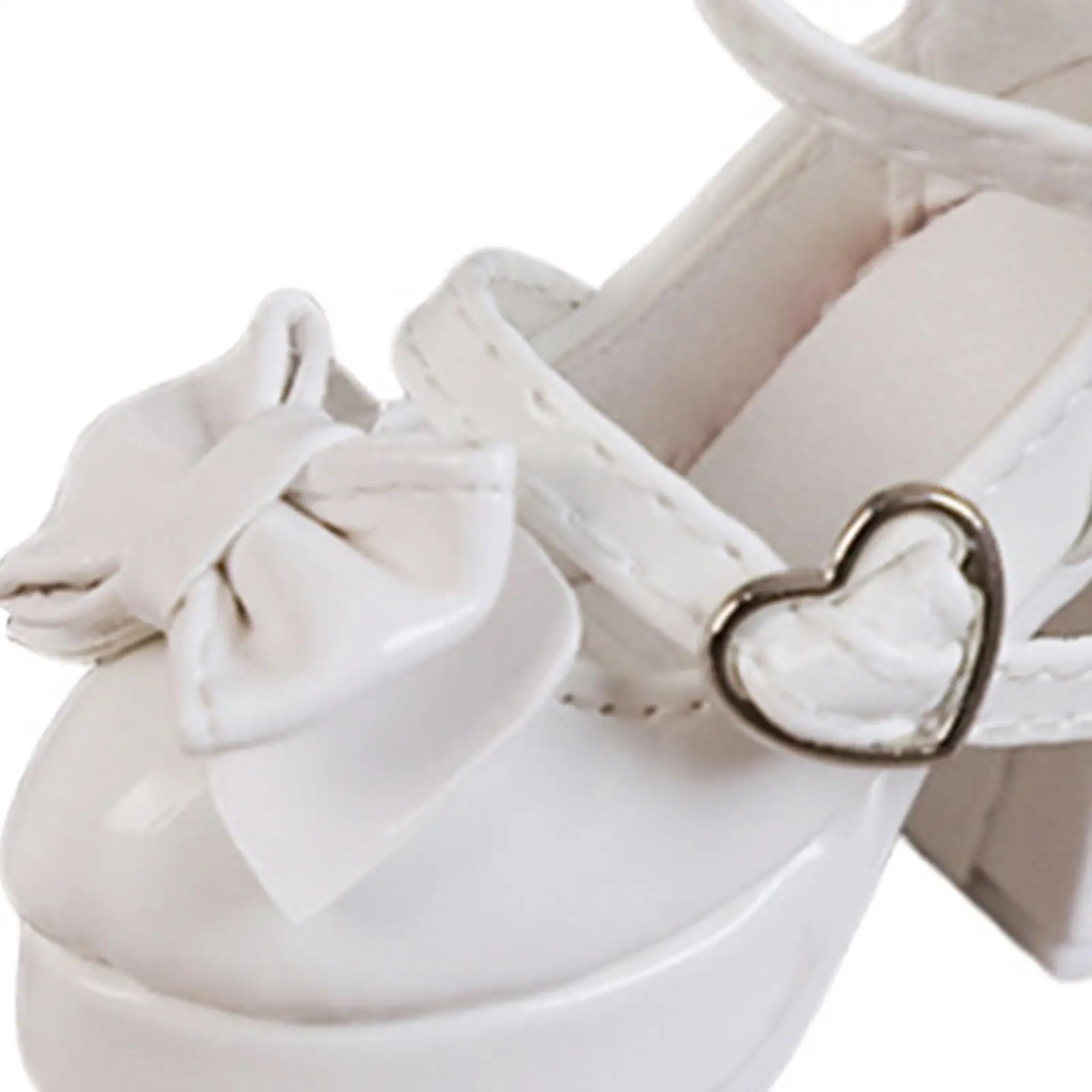 Zapatos de tacón alto para muñecas femeninas con hebilla de corazón - imagen 3
