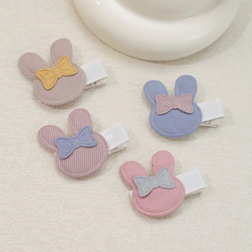 Pinzas de pelo de conejito para niñas, mini pasadores forrados - imagen 5