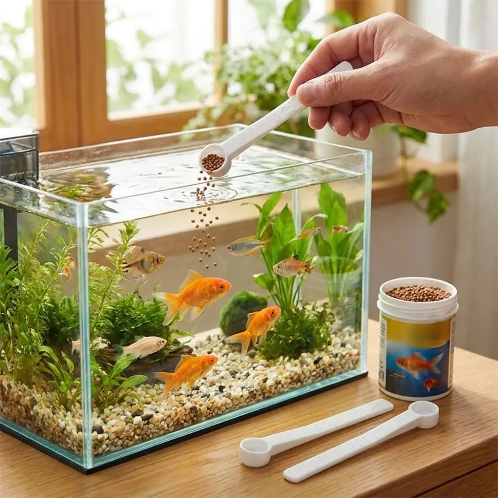 Cucharas con escala para dosificar alimento de peces