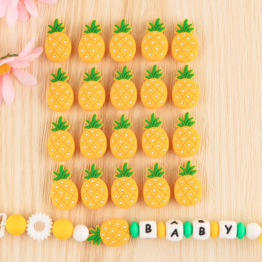 Cuentas de silicona con forma de fruta para manualidades infantiles - imagen 5