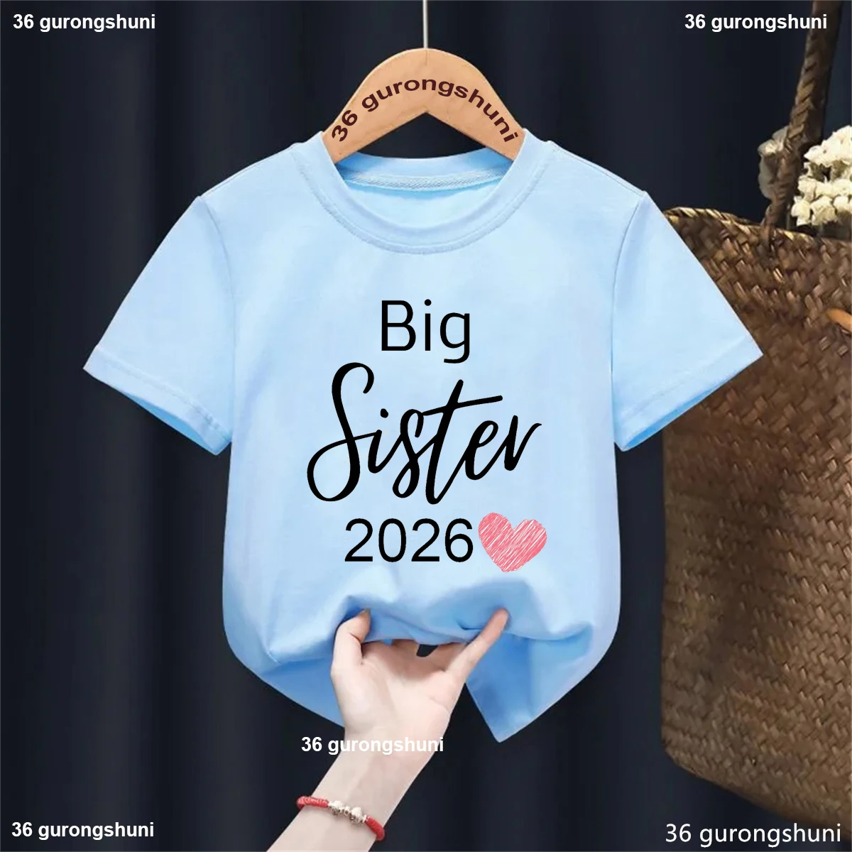 Camiseta infantil Big Brother de algodón con mensaje festivo - imagen 4