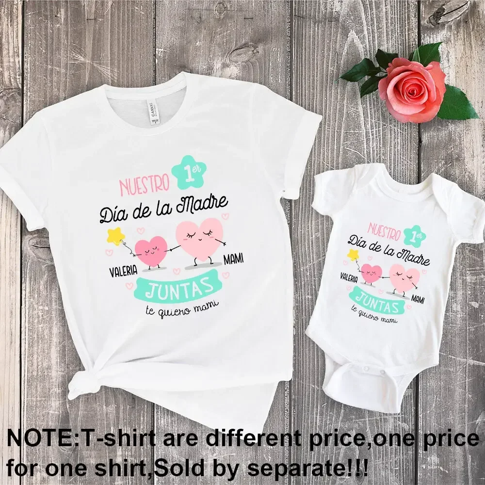 Camiseta familiar personalizada Día de la Madre para mamá y bebé - imagen 4