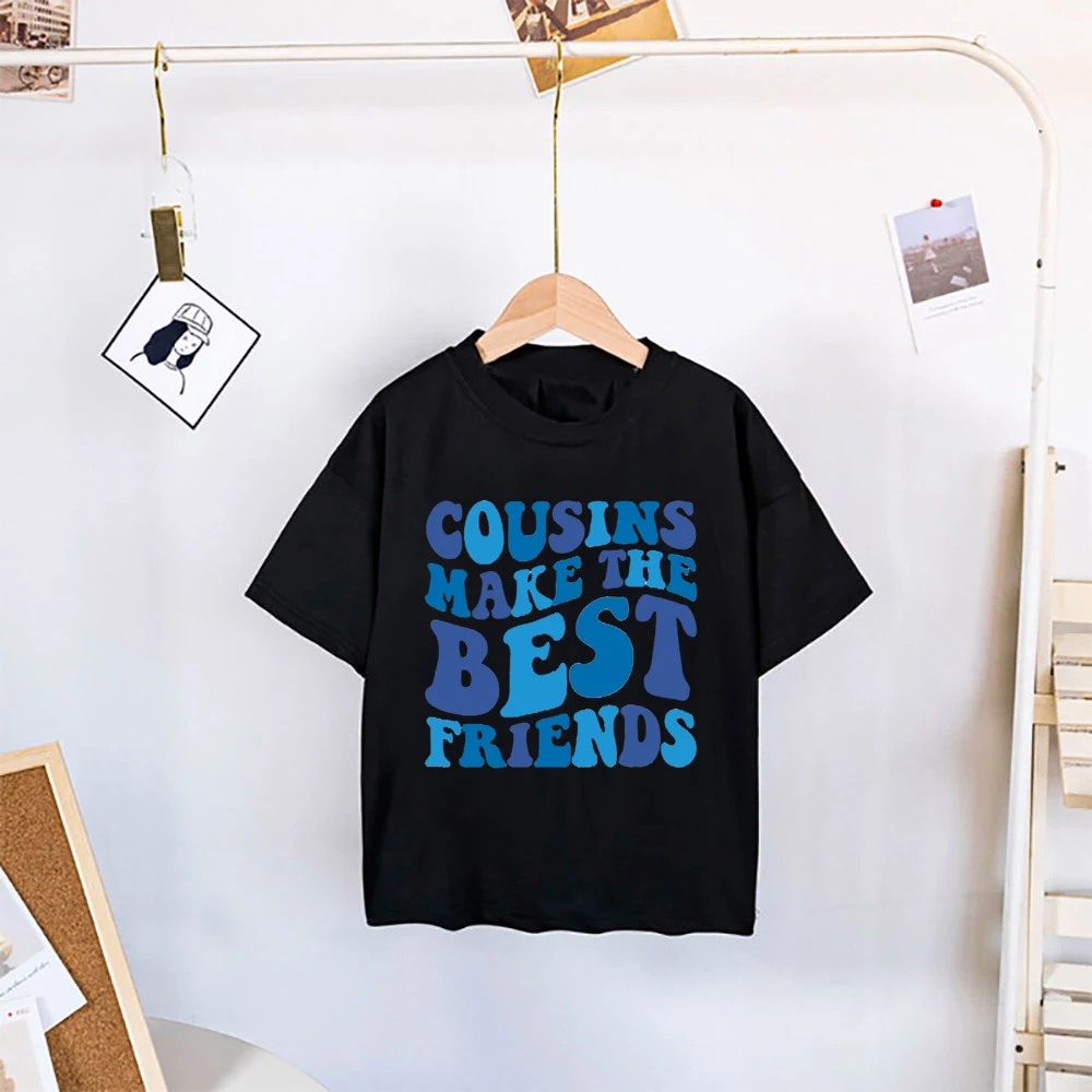 Cousins camiseta estampada de verano para niños y niñas, manga corta - imagen 5