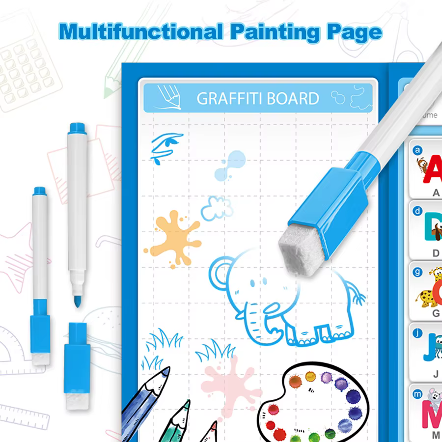 Libro táctil inglés niños con sonido bolígrafo – Regalo educativo - imagen 4