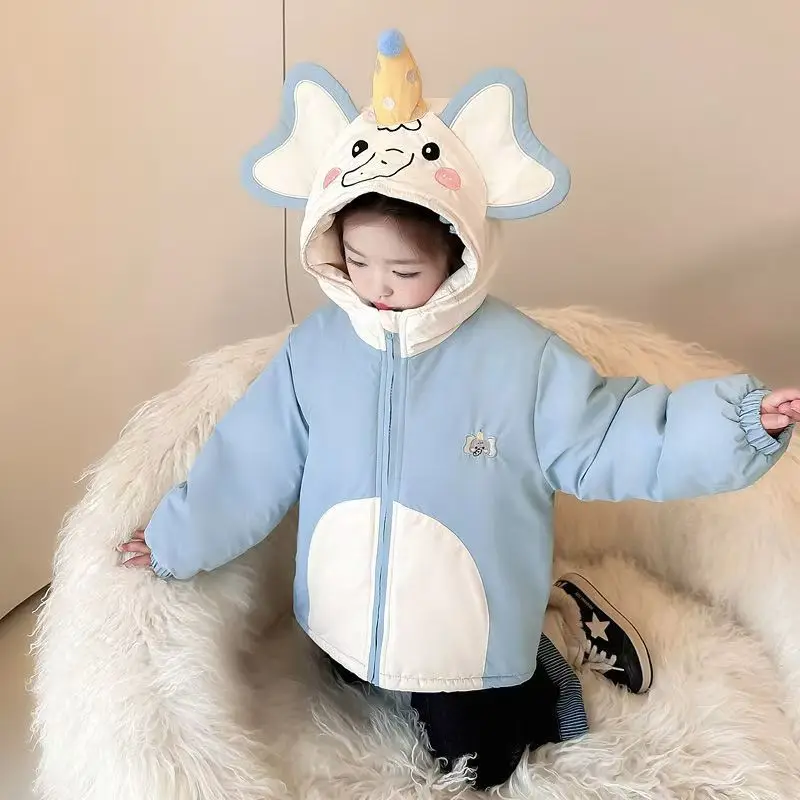 Parka de invierno con capucha cálida de tejido grueso para niño - imagen 5