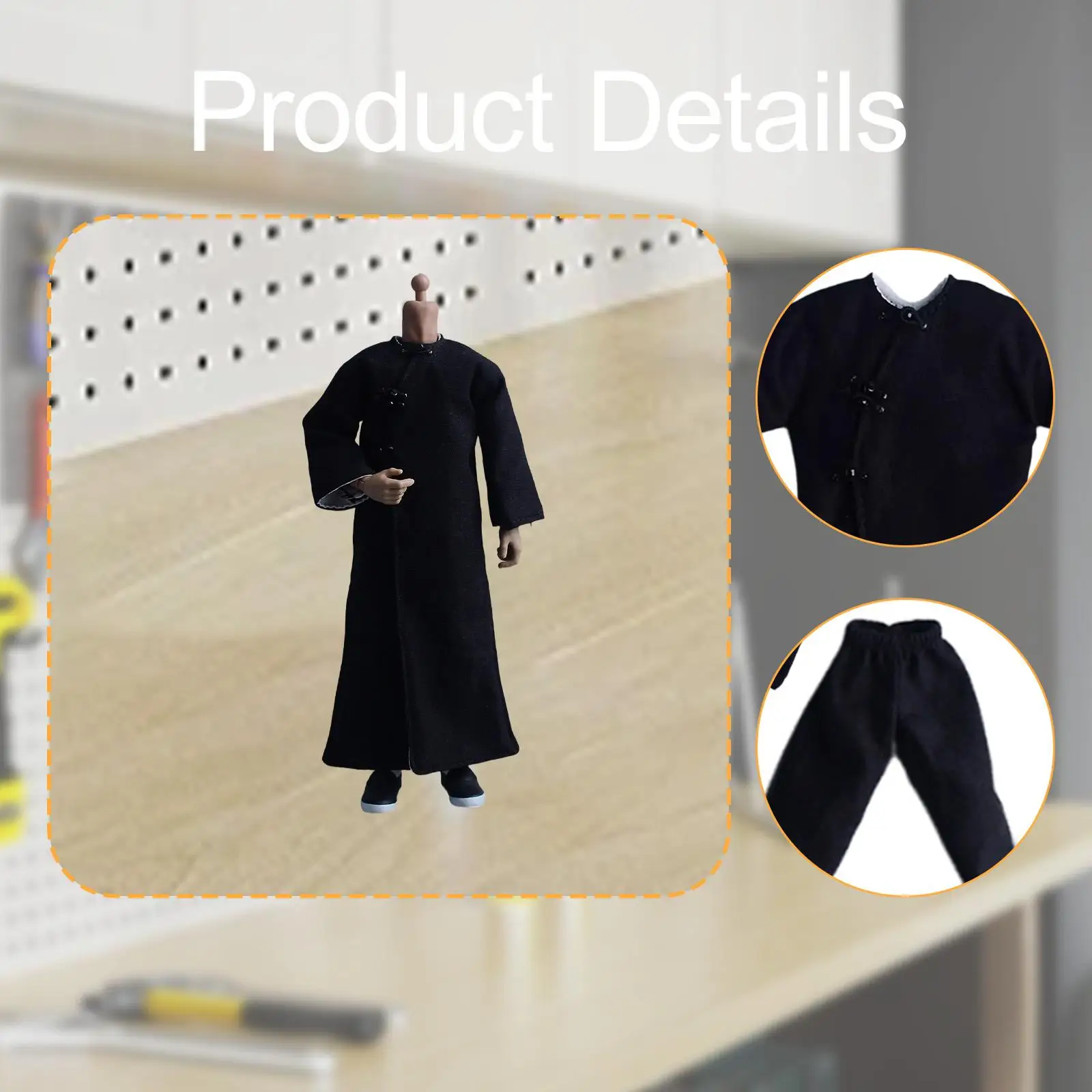 Abrigo de gabardina para figuras acción, ropa muñeco colección