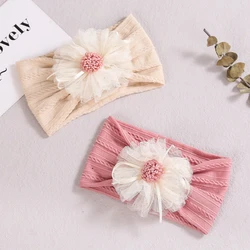 Turbante diadema floral para bebé niña – Elástico de nailon