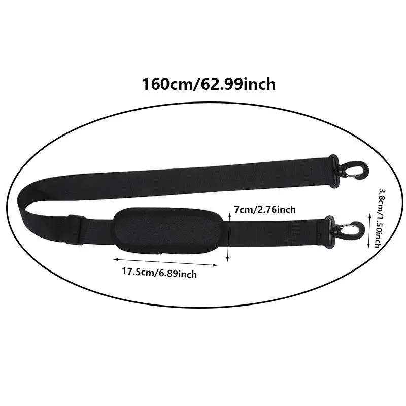 Correa ajustable para bandolera infantil negra, extraíble