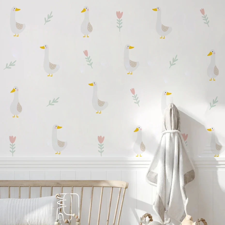 Pegatina de pared infantil de patitos bohemios para habitación - imagen 2