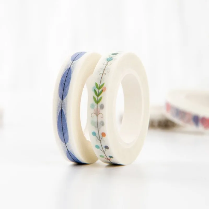 Cinta washi adhesiva decorativa con corazones para manualidades - imagen 3