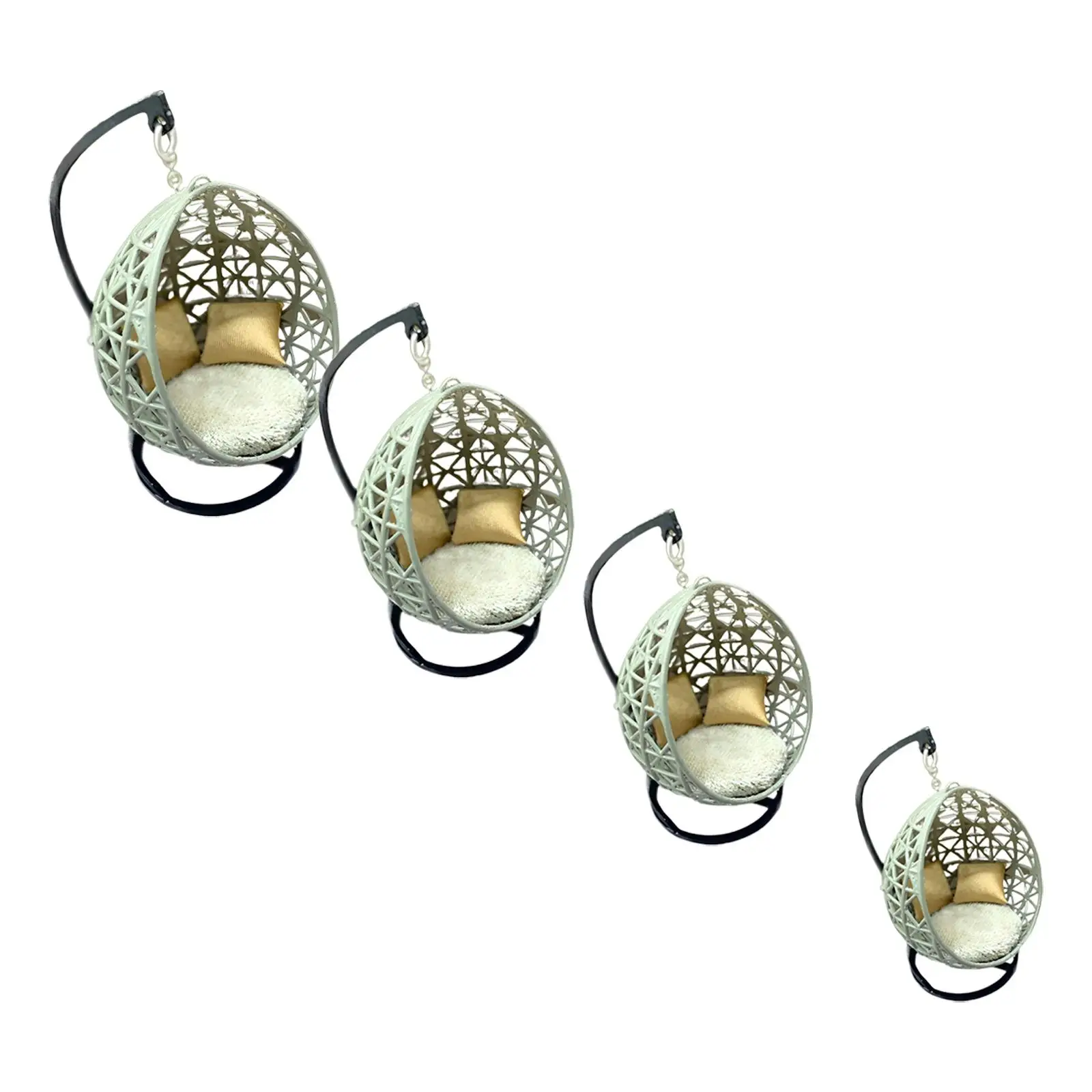 Resin Craft Hanging Chair for Miniature Scenery and Dollhouse Accessories