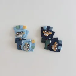 Guantes medio dedo térmicos para niños: antideslizantes y táctiles