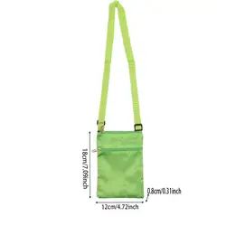 Bolso bandolera para móvil ligero de color sólido con correa