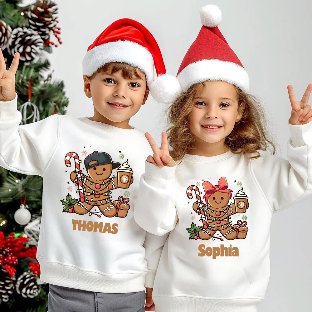 Sudadera con capucha personalizada de Navidad para niños – Reno
