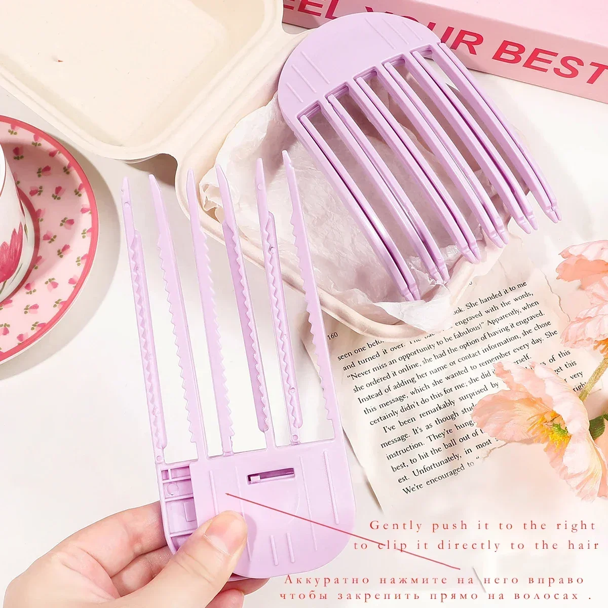 Pinzas para el cabello con volumen y efecto rizado para fijar peinados - imagen 2