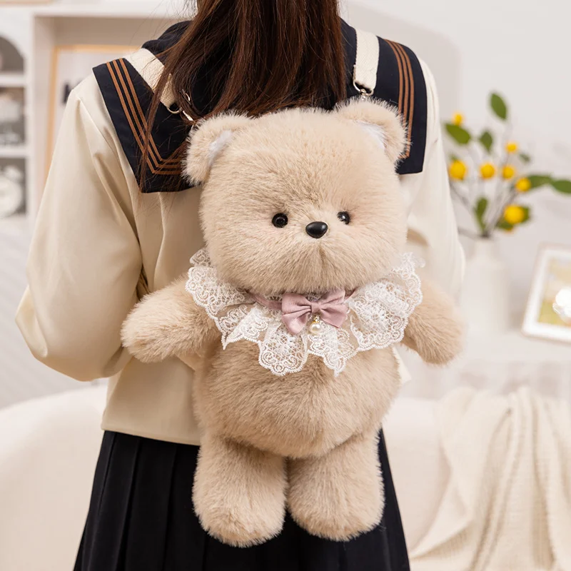 Mochila infantil de felpa suave con forma de animalito - imagen 3
