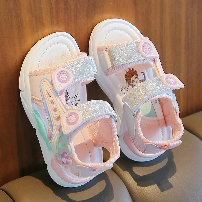 Sandalias de princesa para niña con suela blanda y estilo veraniego - imagen 4