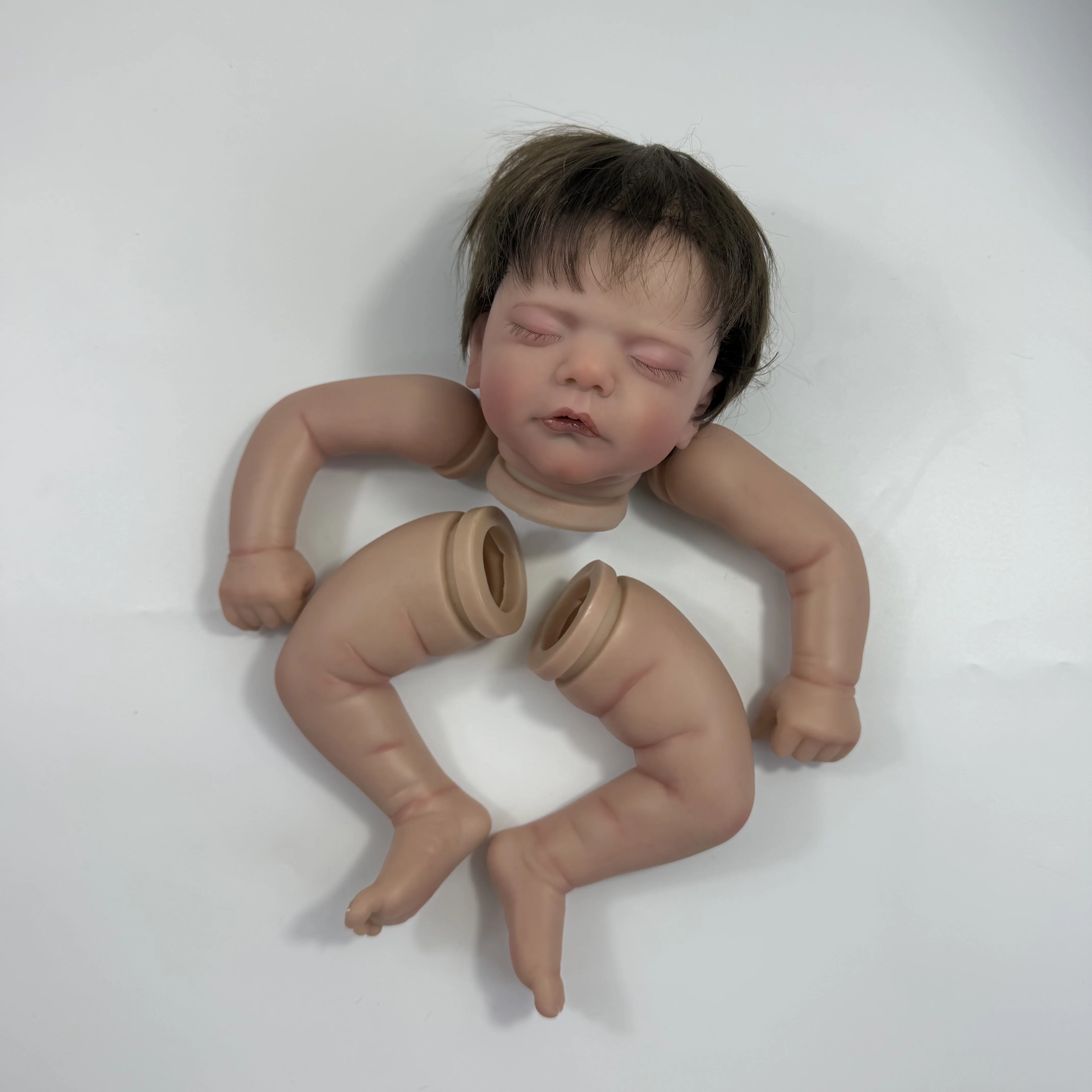 Kit de muñeca reborn Sam con pelo injertado y cuerpo de tela