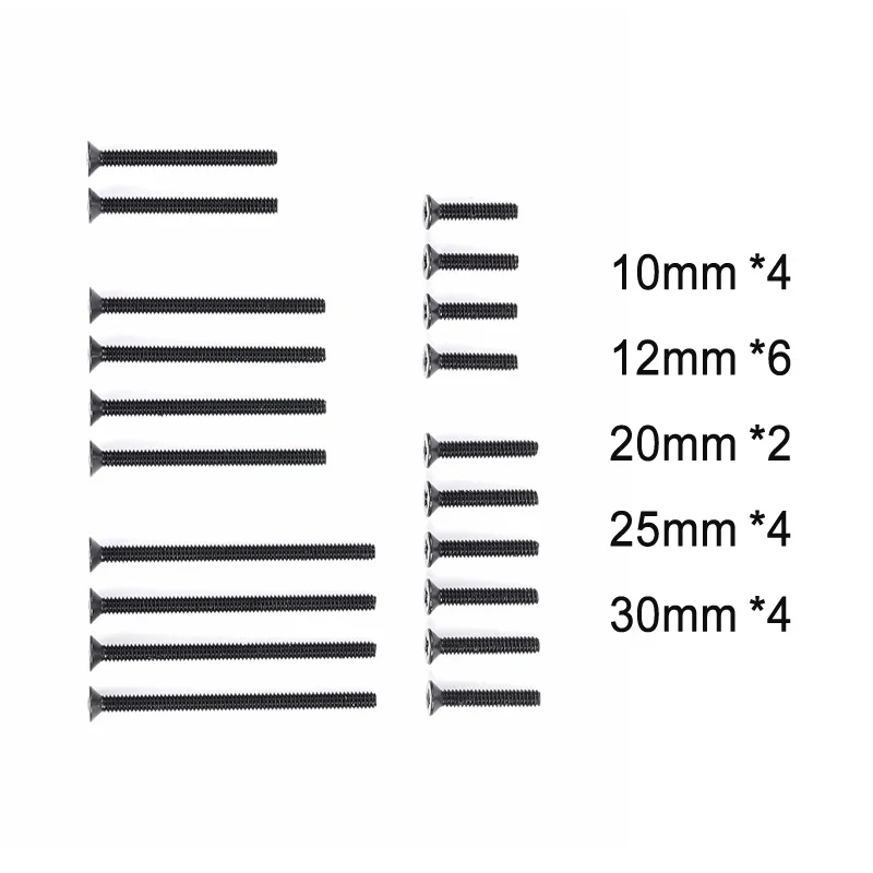 Kit de tornillos de acero inoxidable Mini 4WD – Repuestos para coche de carreras - imagen 2