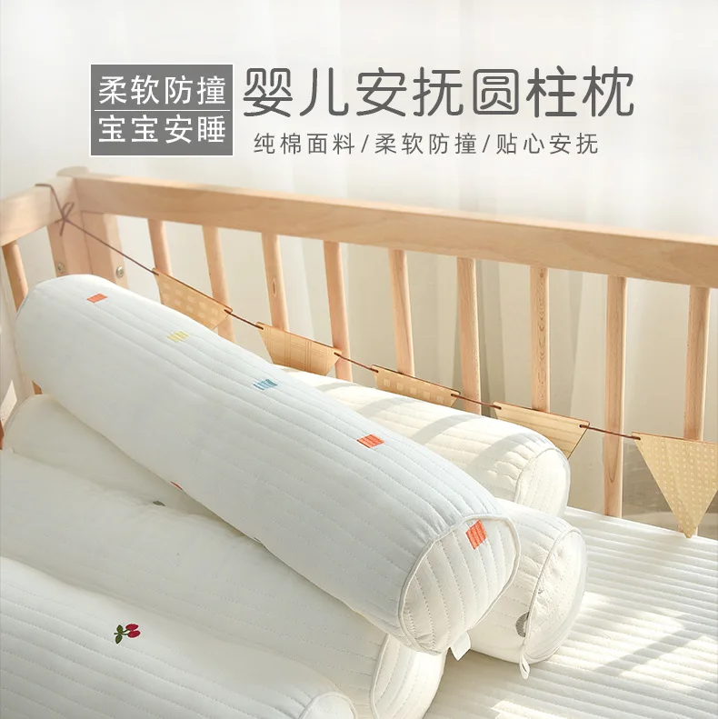 Juego cama bebé con parachoques cuna y protección almohada cilíndrica - imagen 5
