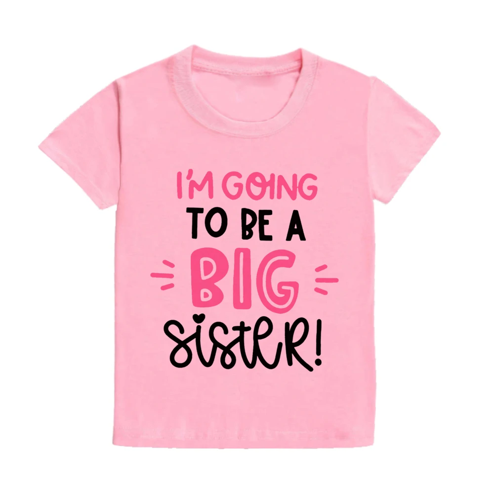 Camiseta hermana mayor con anuncio de bebé – arcoíris - imagen 3