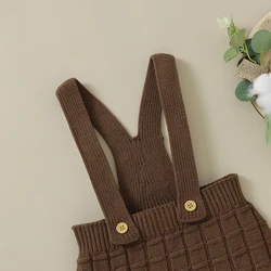 Peleles de punto para bebé con tirantes - Monos lisos unisex 0-18M