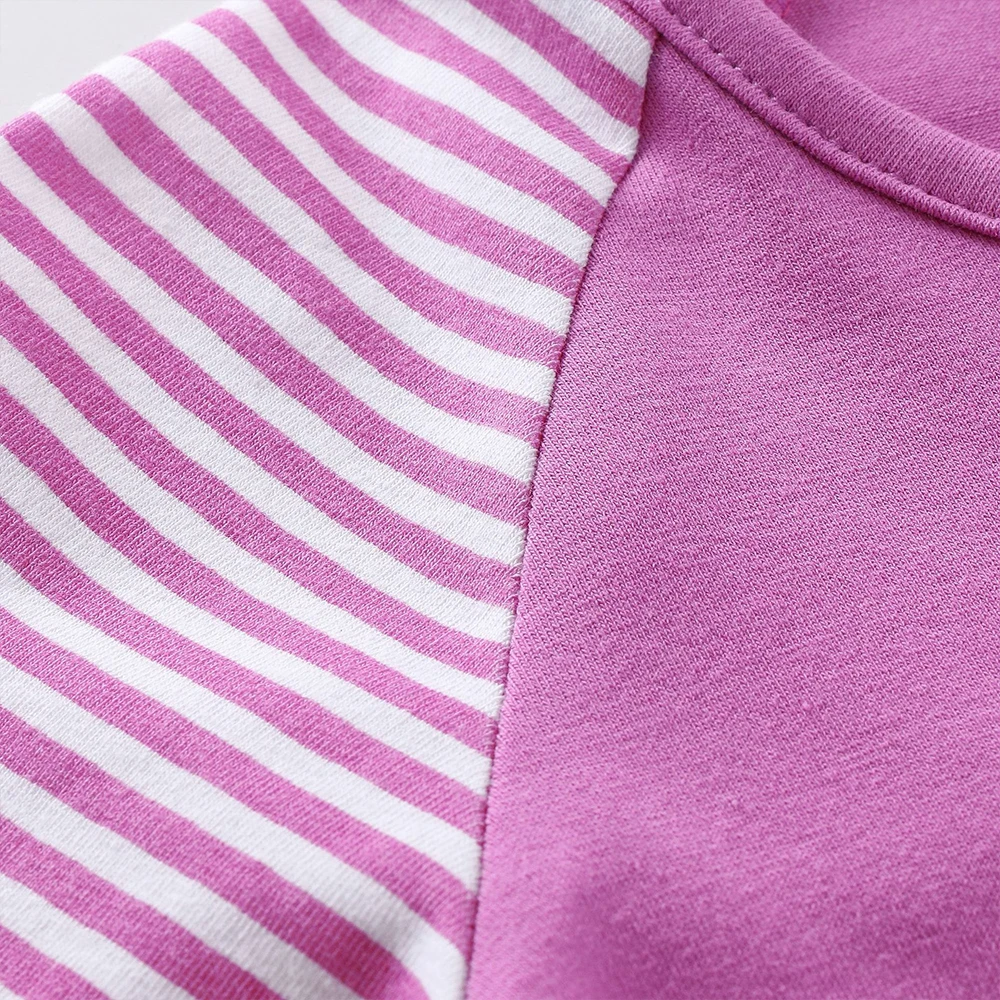 DXTON vestido de niña a rayas con aplicación para colegio - imagen 3
