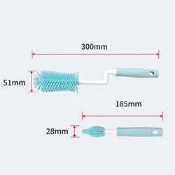 Cepillos para biberones de silicona – limpieza giratoria 360°