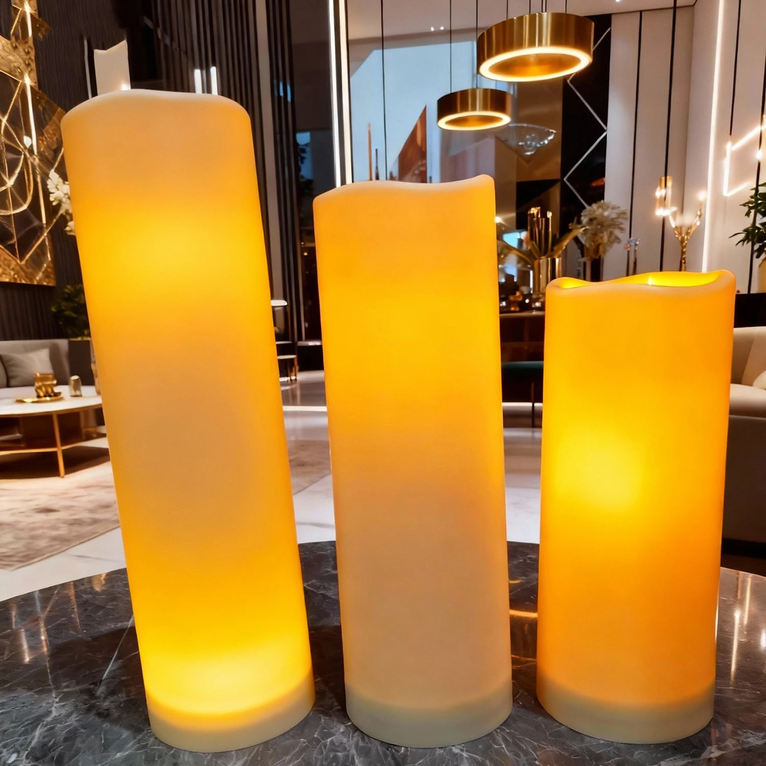 Velas LED impermeables con efecto llama parpadeante para fiestas - imagen 3