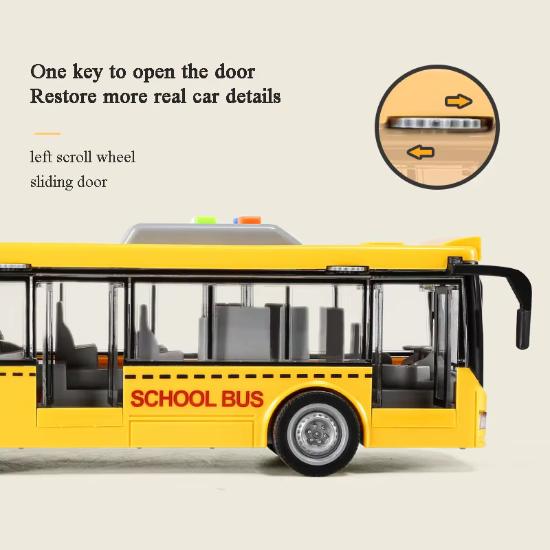 Autobús escolar de juguete dos pisos con sonido y luces - imagen 5