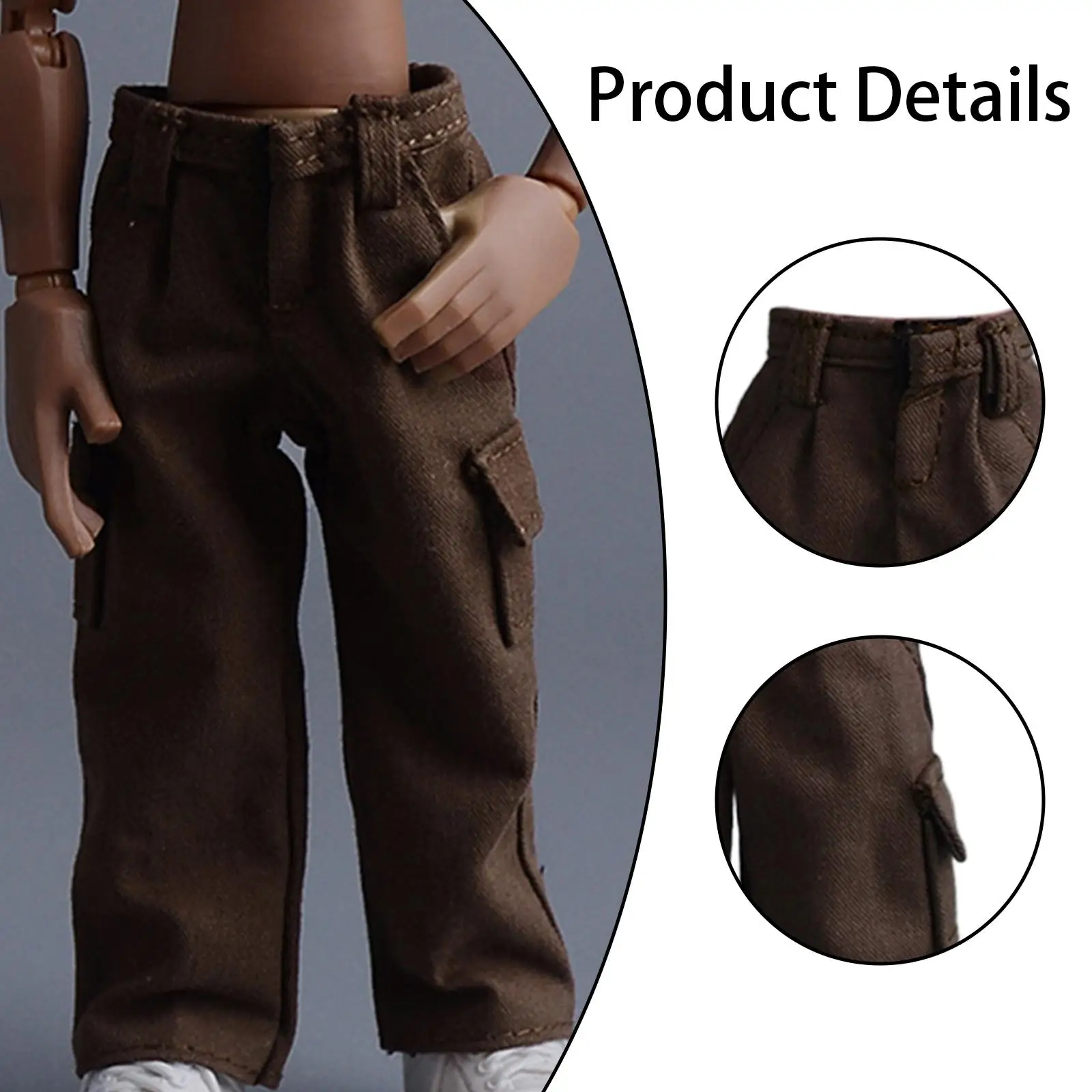 Pantalones para muñecas estilo figura de acción con vestido moda - imagen 4