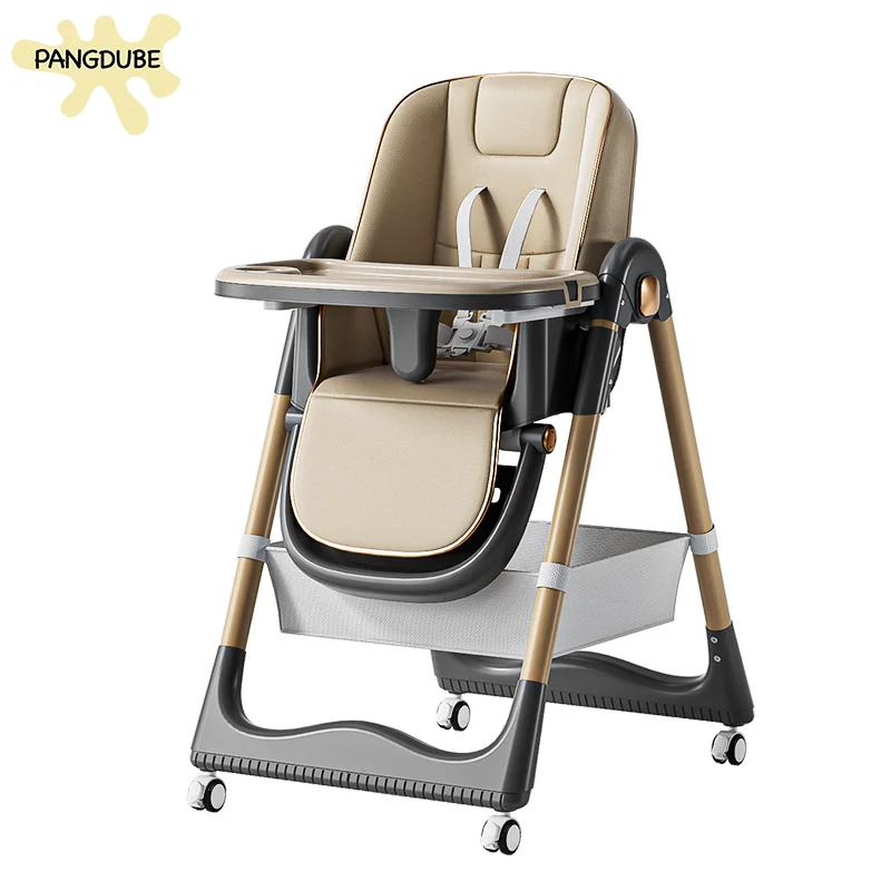 PANGDUBE Trona bebé ajustable reclinable bandeja plegable - imagen 2