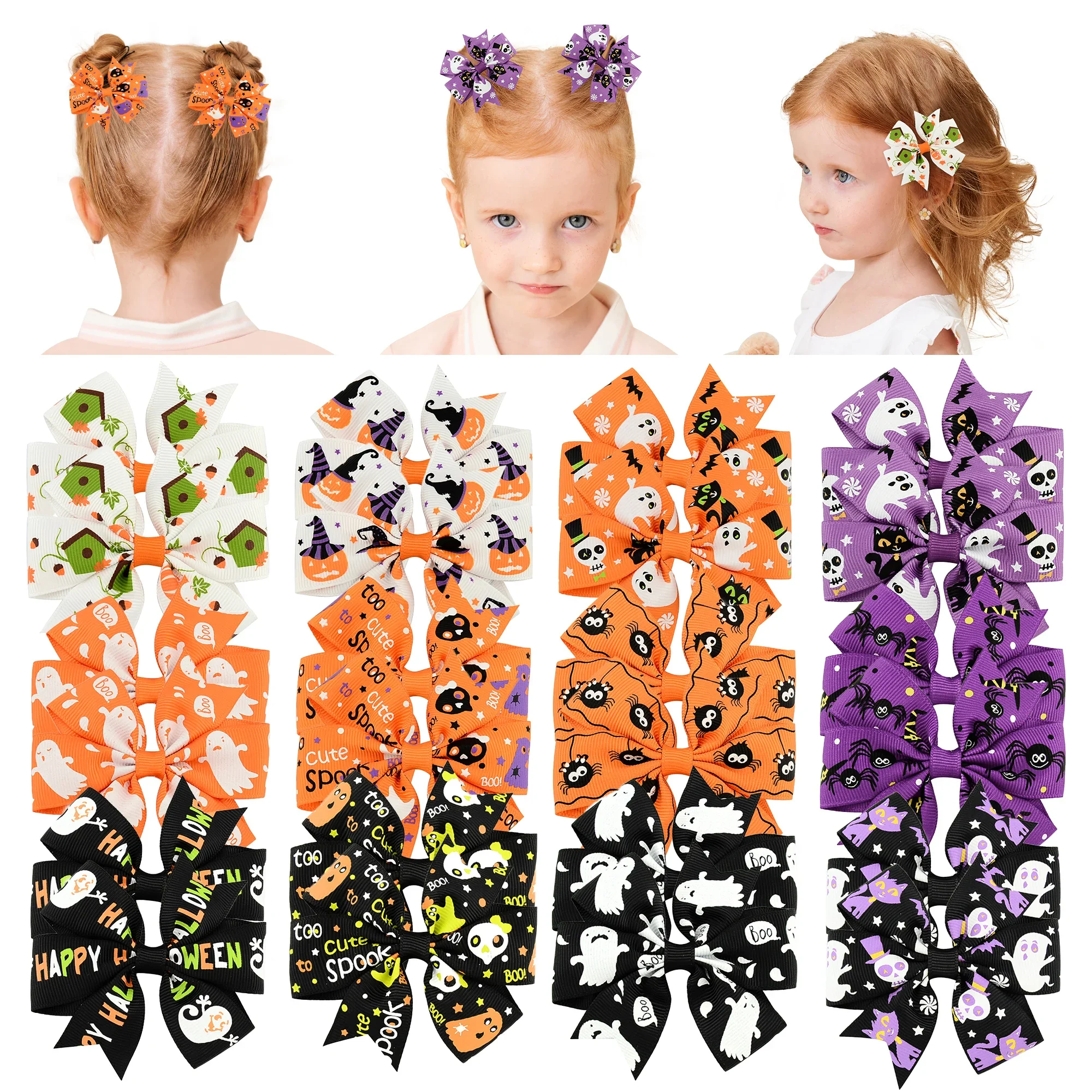 Accesorios cabello Halloween cinta grogrén multicolor para niña