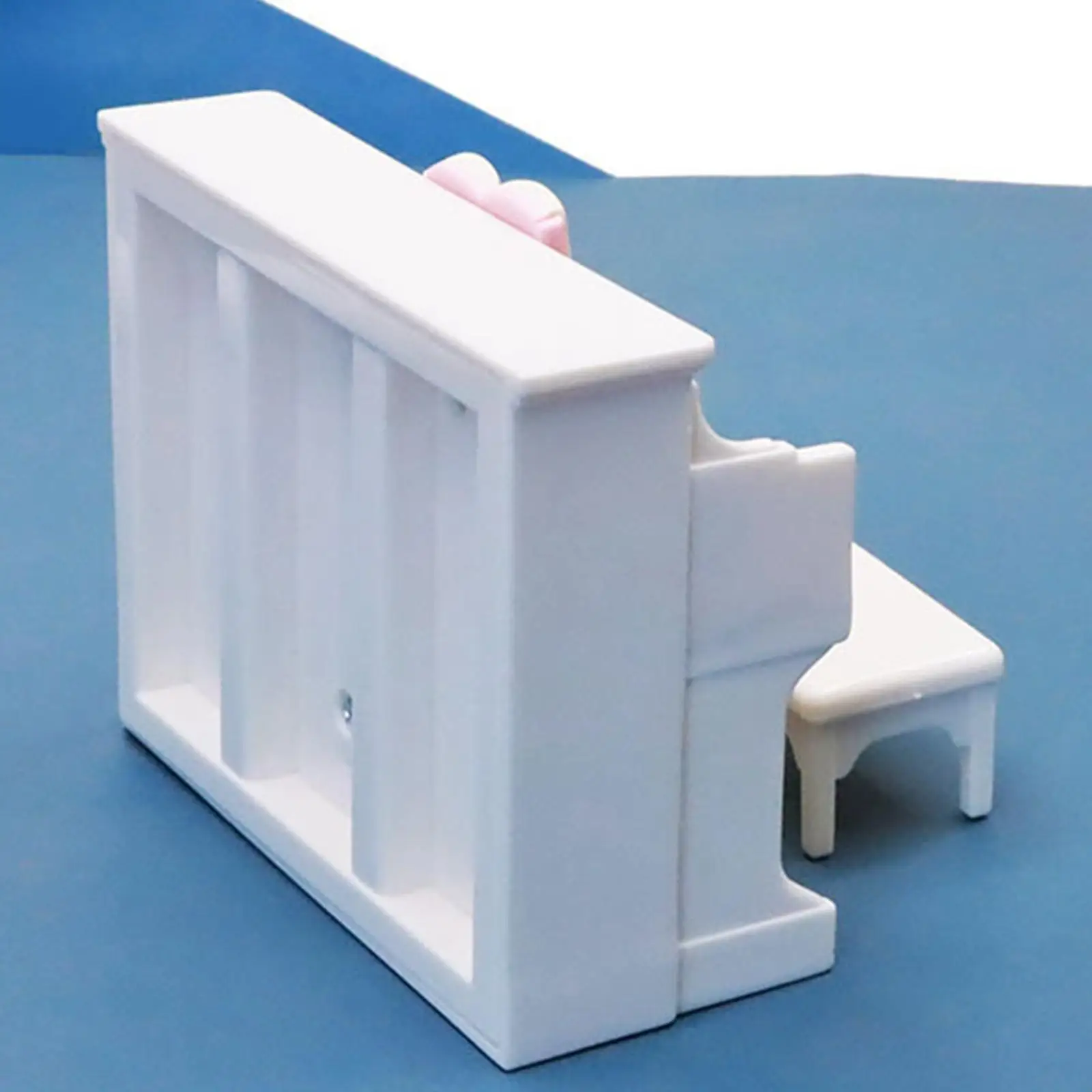 Taburete de piano en miniatura blanco para juego de imitación - imagen 2
