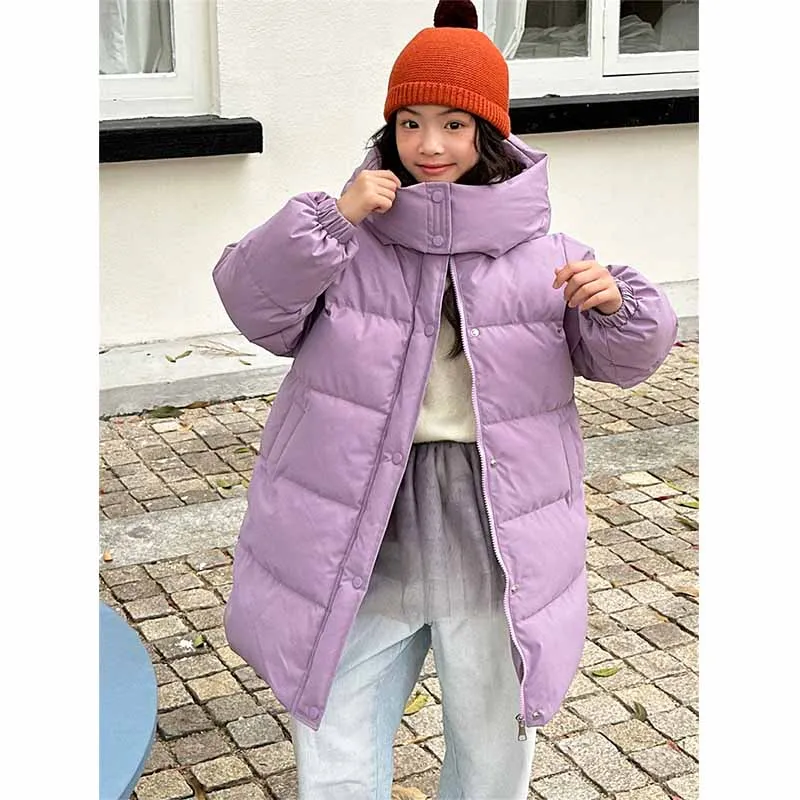 Abrigo de invierno grueso con capucha para niños y niñas - imagen 4