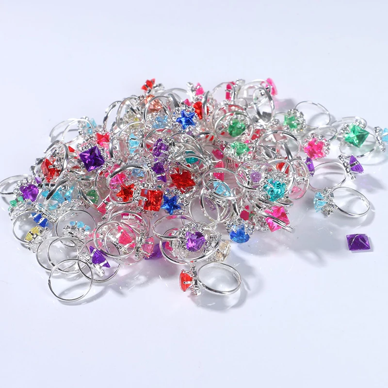 Anillos ajustables de juguete para niñas – fantasía de joyería - imagen 5