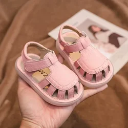 Sandalias de cuero genuino para bebé y niño - Verano antideslizantes