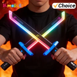 Espada luminosa LED multicolor con luz intermitente para cosplay