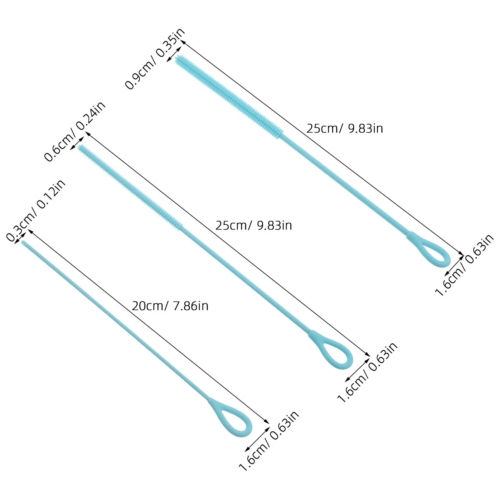 Cepillos limpiadores de pajitas silicona suave reutilizables - imagen 4
