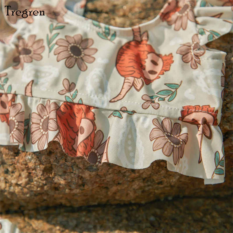 Bikini niña Tregren de flores con volantes y estampado toro - imagen 5