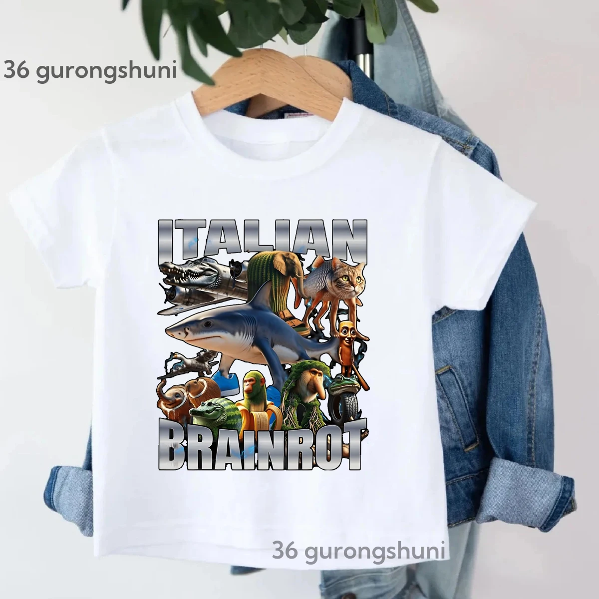 Camiseta infantil de estampado tipo meme con personaje italiano - imagen 2