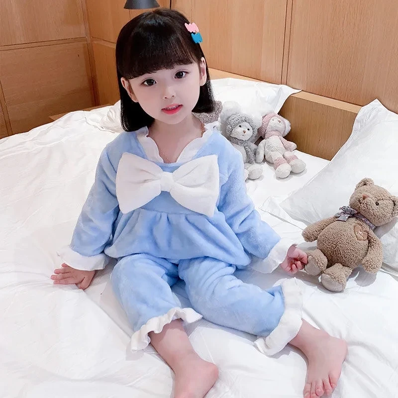 Pijama de franela para bebé invierno – Cuello V y pants - imagen 5