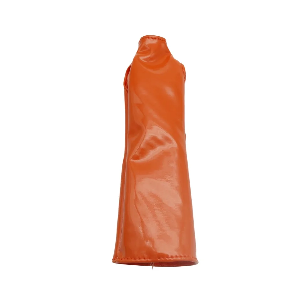 Vestidos para muñecas de cuello alto efecto cuero PU a juego