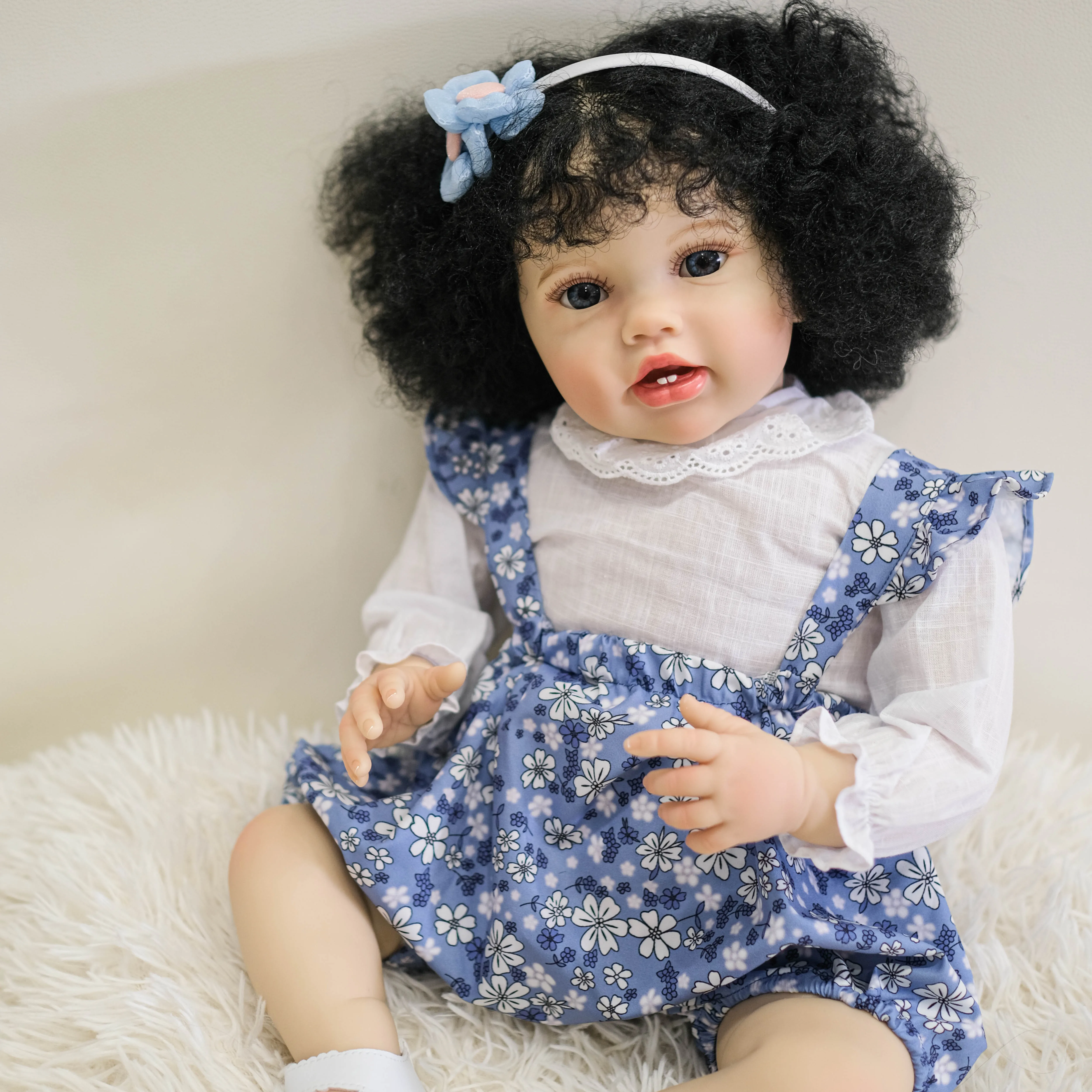 NPK muñeca de arte de piel 3D hecha a mano con pelo real, tacto suave - imagen 5