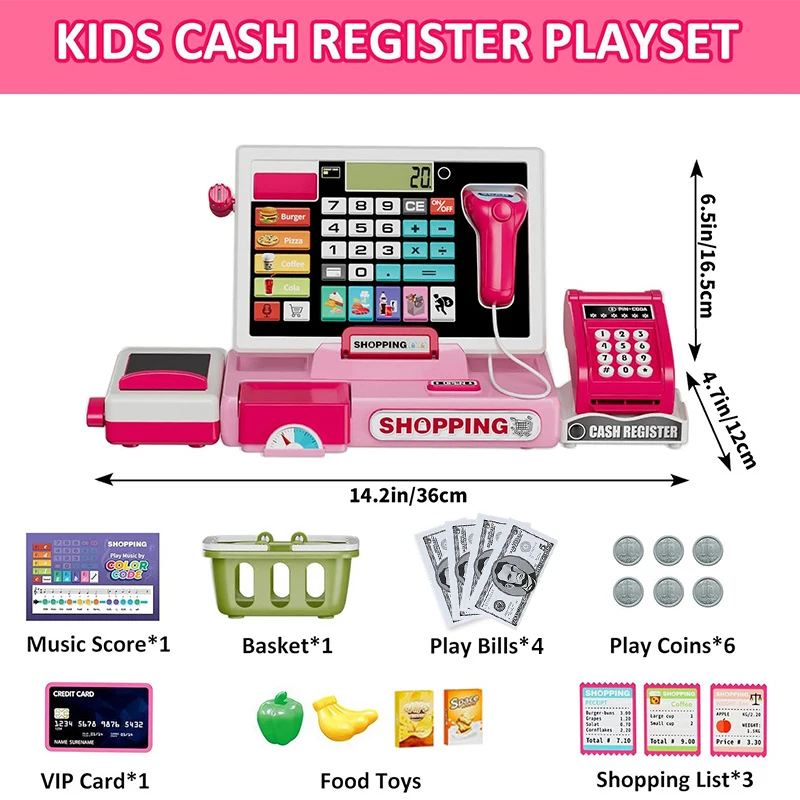 Caja registradora con calculadora real para jugar en tienda - imagen 5