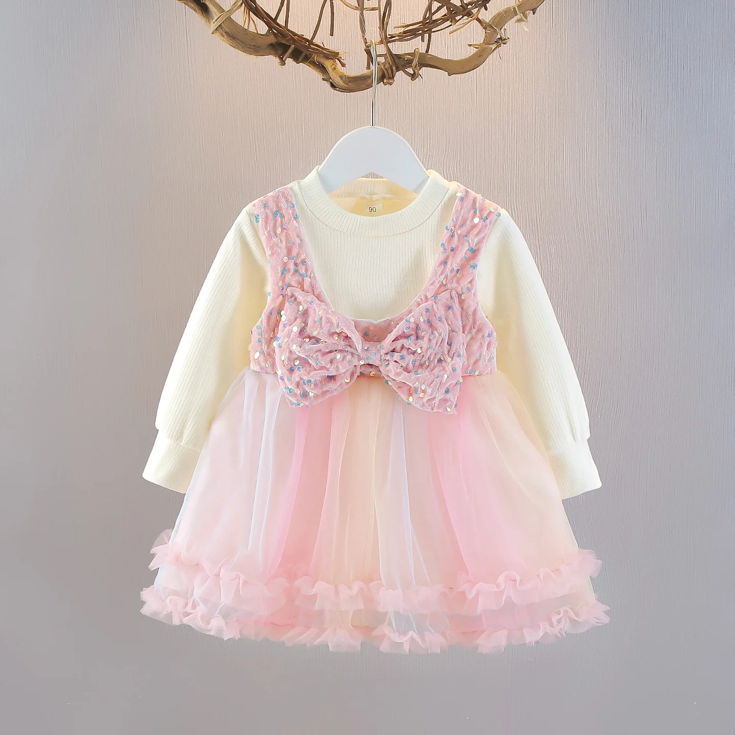 Vestido de niña YWHUANSEN en tono rosa