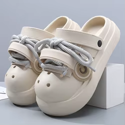 Sandalias de verano mujer con cordones y suela EVA gruesa